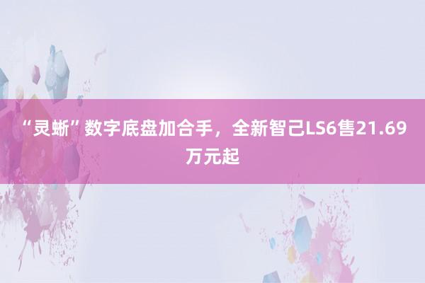 “灵蜥”数字底盘加合手，全新智己LS6售21.69万元起