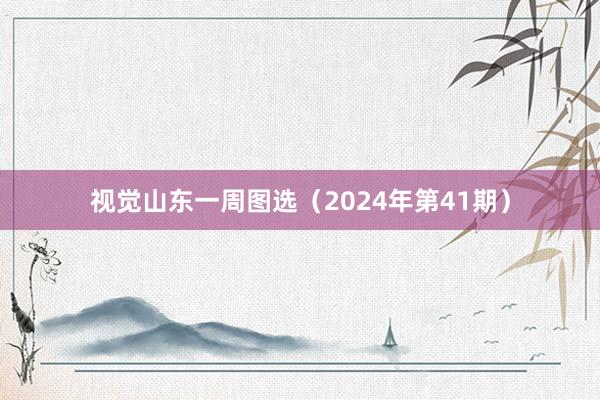 视觉山东一周图选（2024年第41期）