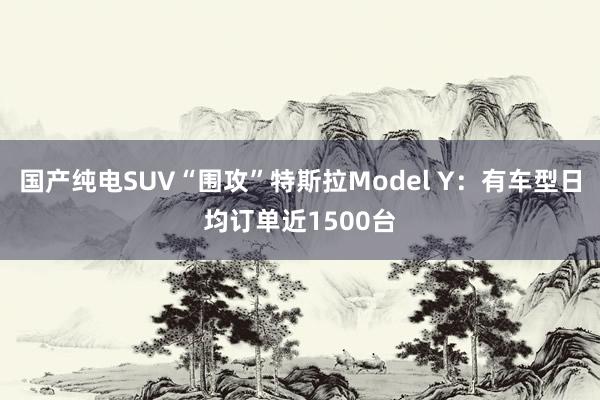 国产纯电SUV“围攻”特斯拉Model Y：有车型日均订单近1500台